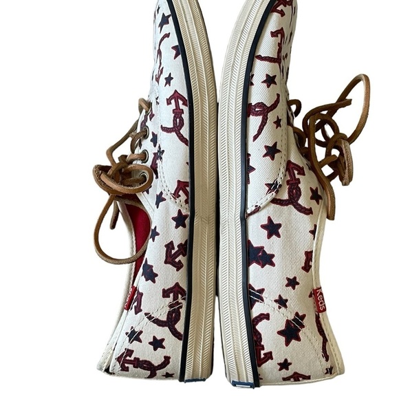 Keds Taylor Swift Nautical Print Shoe Off White Red Multicolor Womens Size 8.5 - Picture 5 of 9